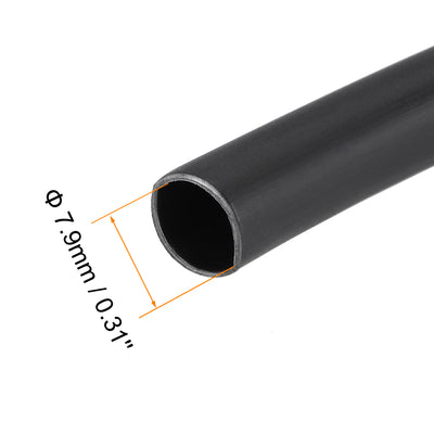 Harfington Uxcell Heat Shrink Tubing, 5/16"(8mm) Dia 14mm Flat Width 3:1 Ratio 1m - Black