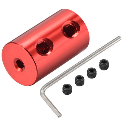 Harfington Uxcell 3mm to 3.17mm Bore Rigid Coupling 20mm Length 12mm Diameter Aluminum Alloy Shaft Coupler Connector Red 2pcs