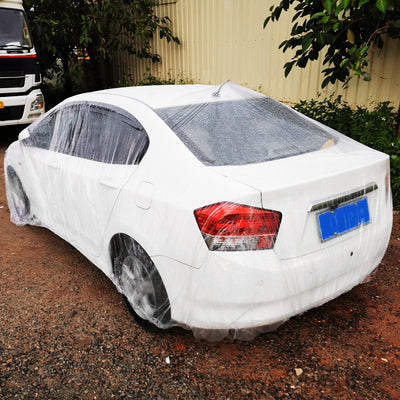 Harfington Plastic Car Cover Shield Rain Snow Hail Dust Universal for Car SUV