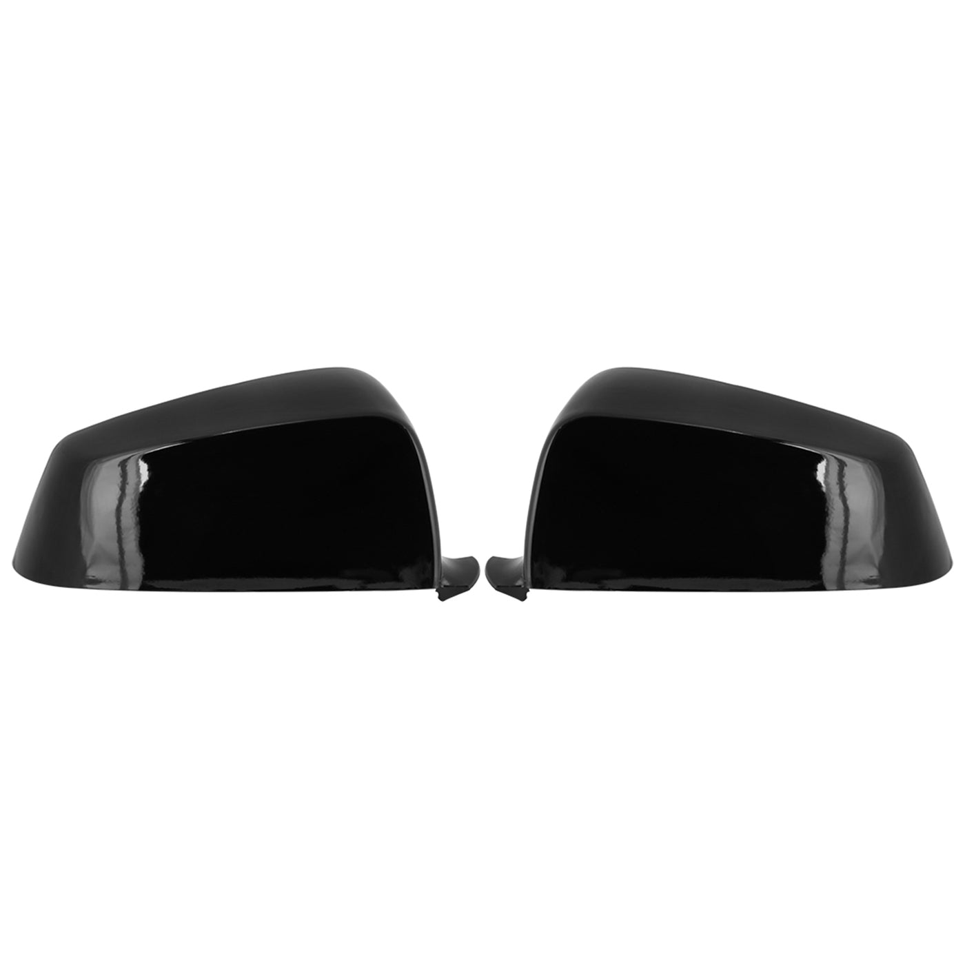 X AUTOHAUX Pair New Exterior Rear View Mirror Housing Door Wing Mirror Covering Cap Glossy Black for BMW 5 Series E60 2008-2013