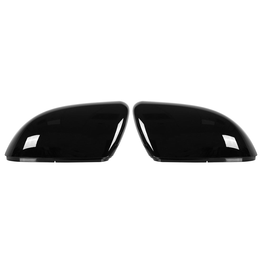 X AUTOHAUX Pair New Exterior Rear View Mirror Housing Door Wing Mirror Covering Cap Glossy Black for Volkswagen Golf 6 2009-2012