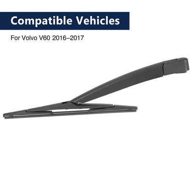 Harfington Car 320mm 12'' Rear Windshield Wiper Blade Arm Set for Volvo V60 2016-2017