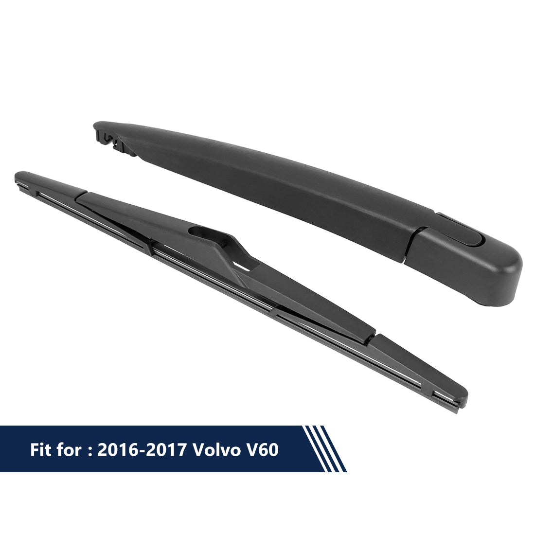 X AUTOHAUX Car 320mm 12'' Rear Windshield Wiper Blade Arm Set for Volvo V60 2016-2017