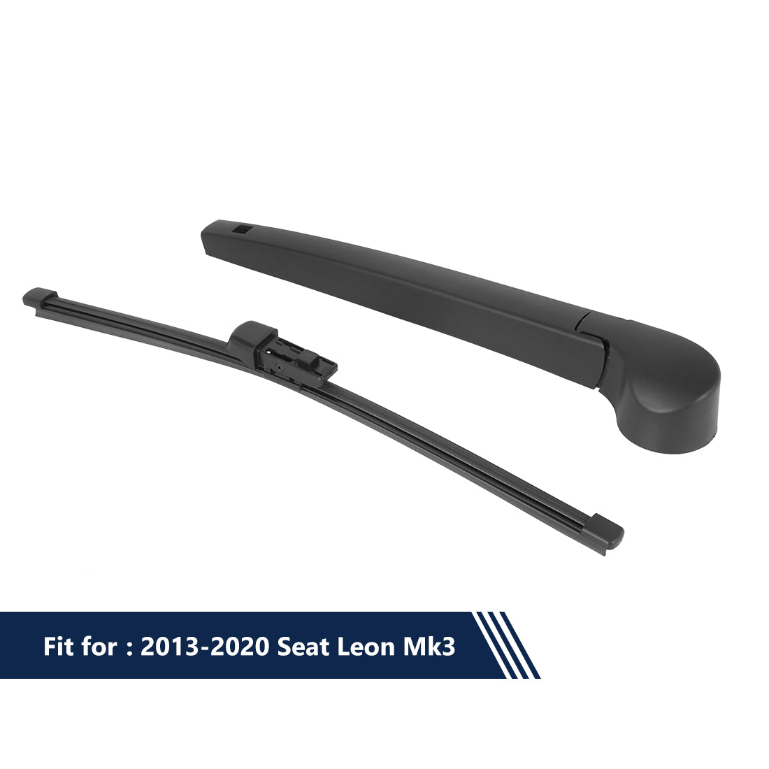 X AUTOHAUX Car 320mm 12'' Rear Windshield Wiper Blade Arm Set for Seat Leon Mk3 2013-2020