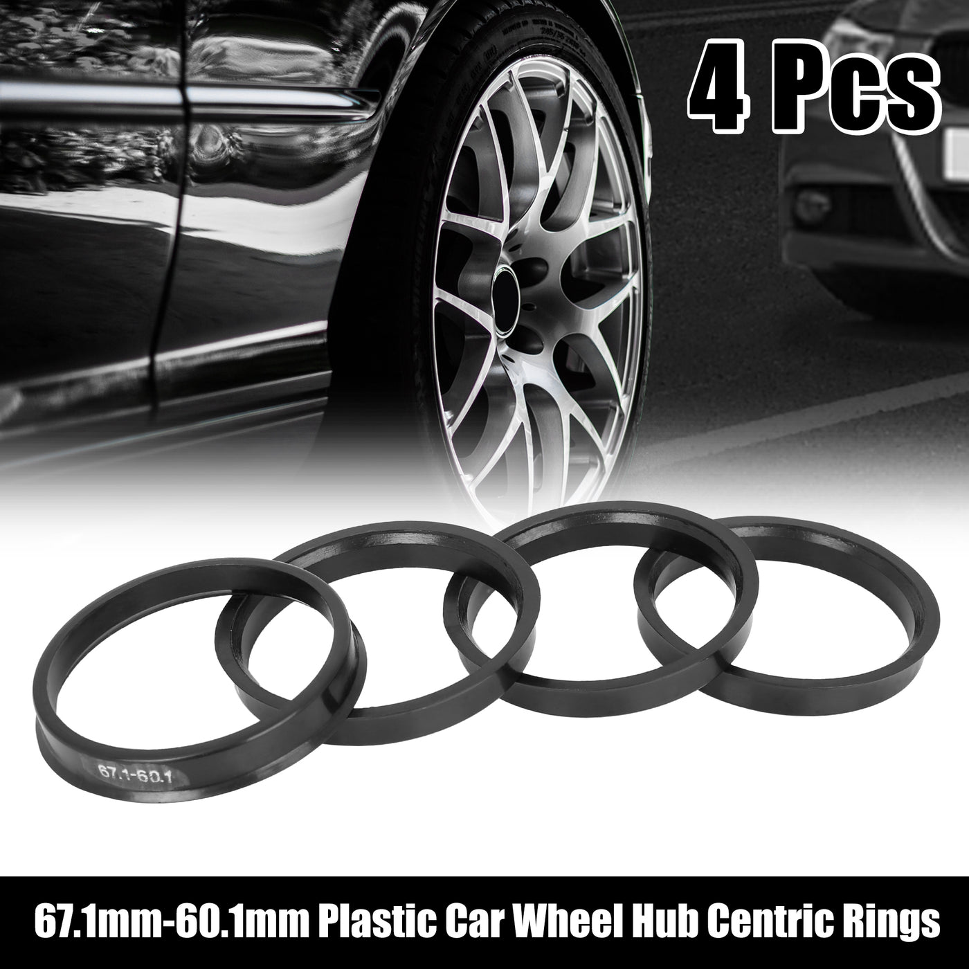 Hub Centric Rings Aluminum Alloy Wheel Center Hub Ring Bore Spacer 54.1-67.1 Mm Qty 4 From Mosaic - Price 24.46