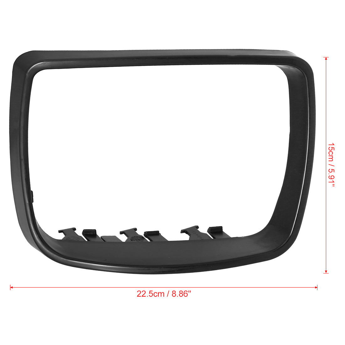 X AUTOHAUX Car Left Side Exterior Rear View Mirror Cover Housing Door Wing Mirror Cap Trim Ring 51168254903 Black for BMW E53 X5 2000-2006