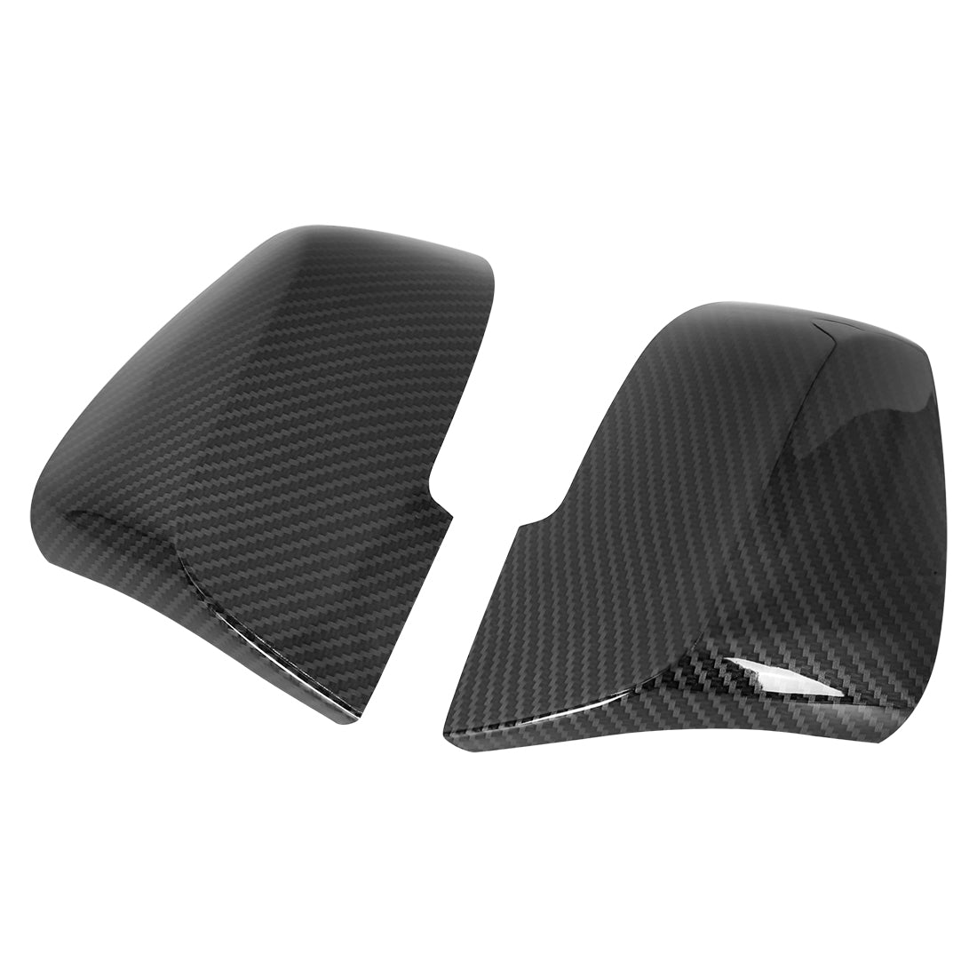 X AUTOHAUX Pair Car Exterior Rear View Mirror Cover Housing Door Wing Mirror Covering Cap Carbon Fiber Pattern for BMW F30 F32 2013-2018