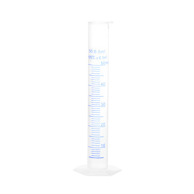 Harfington Uxcell Plastic Graduated Cylinder, 50ml Measuring Cylinder, 2-Sided Metric Marking