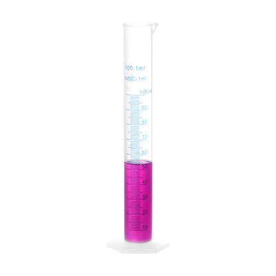Harfington Uxcell Plastic Graduated Cylinder, 100ml Measuring Cylinder, 2-Sided Metric Marking