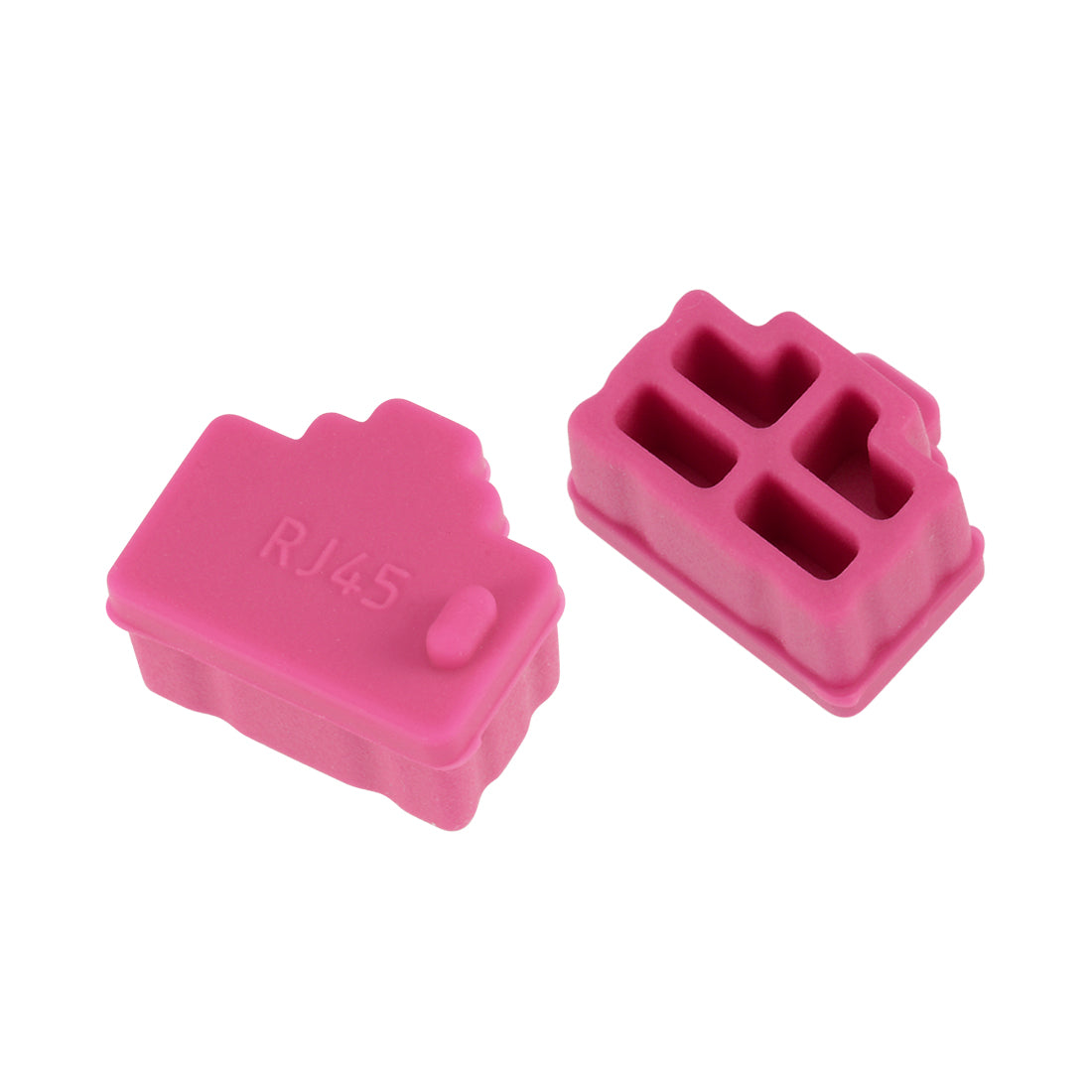 uxcell Uxcell 20pcs RJ45 Silicone Protectors Ethernet Hub Port Anti Dust Cap Cover, Rose Red