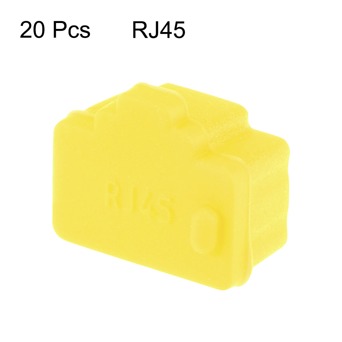 uxcell Uxcell 20pcs RJ45 Silicone Protectors Ethernet Hub Port Anti Dust Cap Cover, Yellow