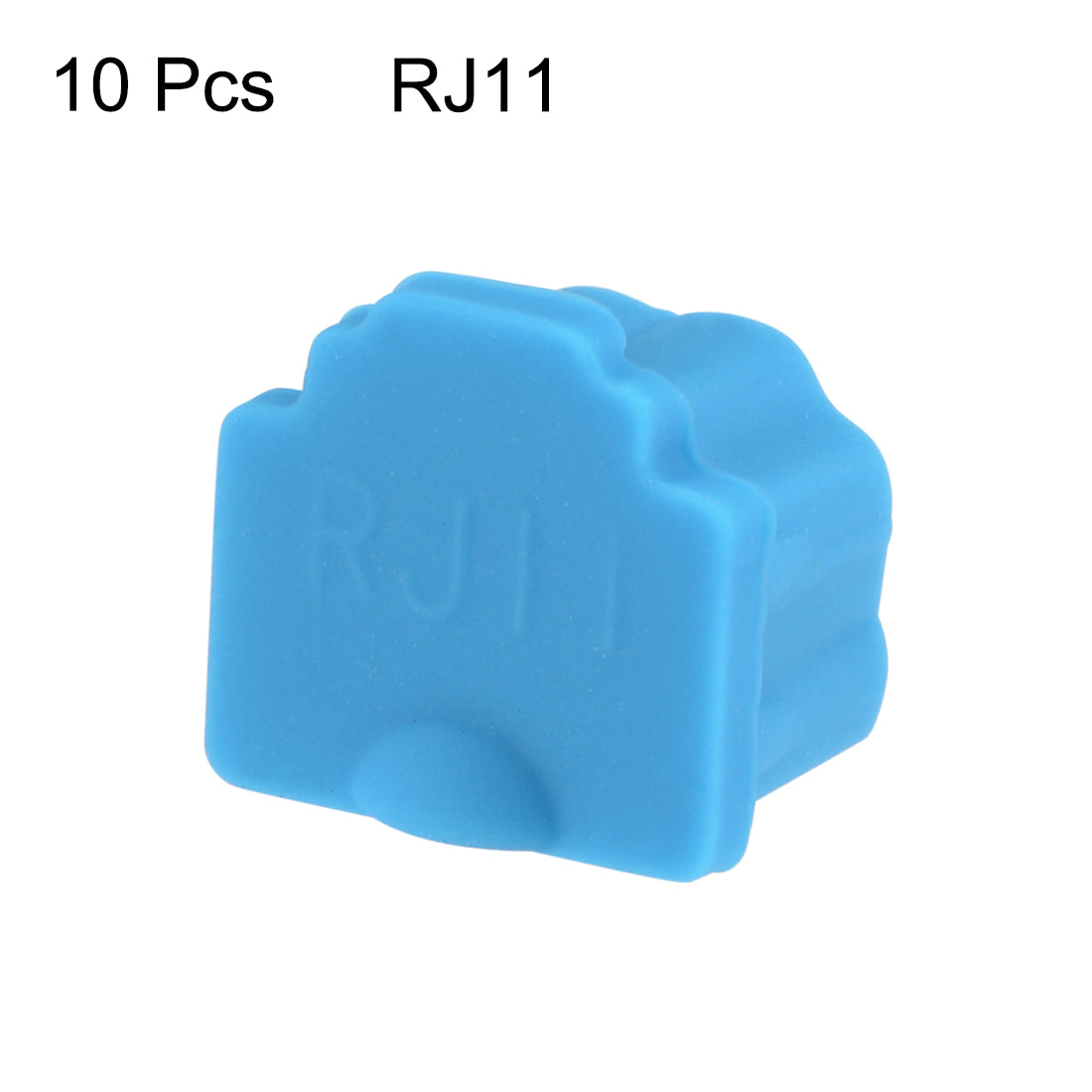 uxcell Uxcell 10pcs RJ11 Silicone Protector Telephone Modular Port Anti Dust Cap Cover, Blue