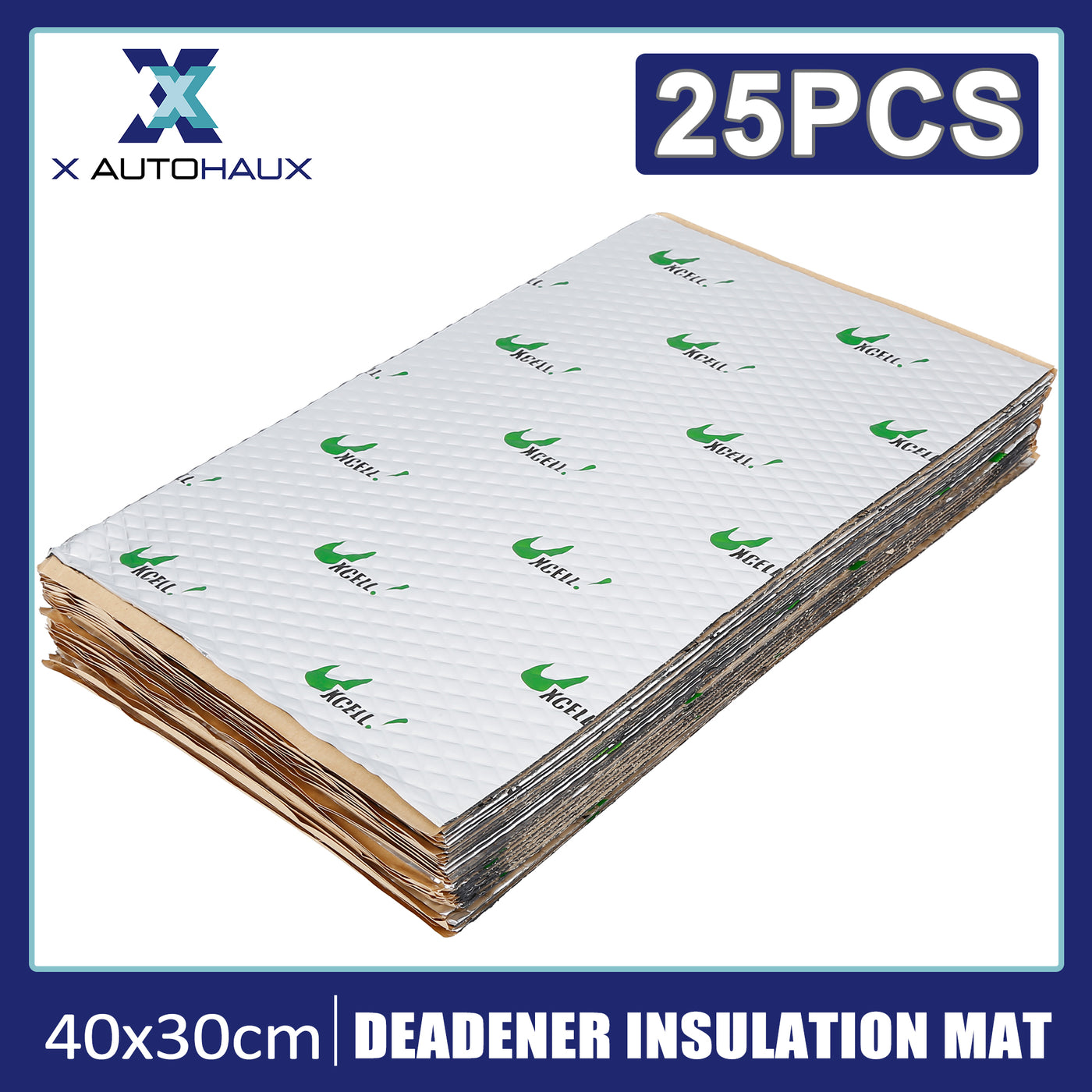 uxcell Uxcell 80mil Car Truck Sound Deadener Heat Insulation Mat Pad Damping Deadening Material Door Roof Floor Sound Barrier