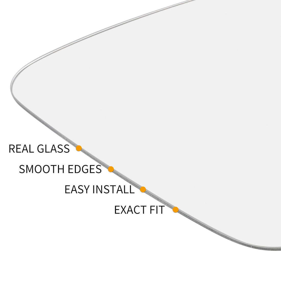X AUTOHAUX Passenger Right Side Rearview Replacement Mirror Glass W/ Adhesive for VOLVO S60 S80 V70 2001-2006