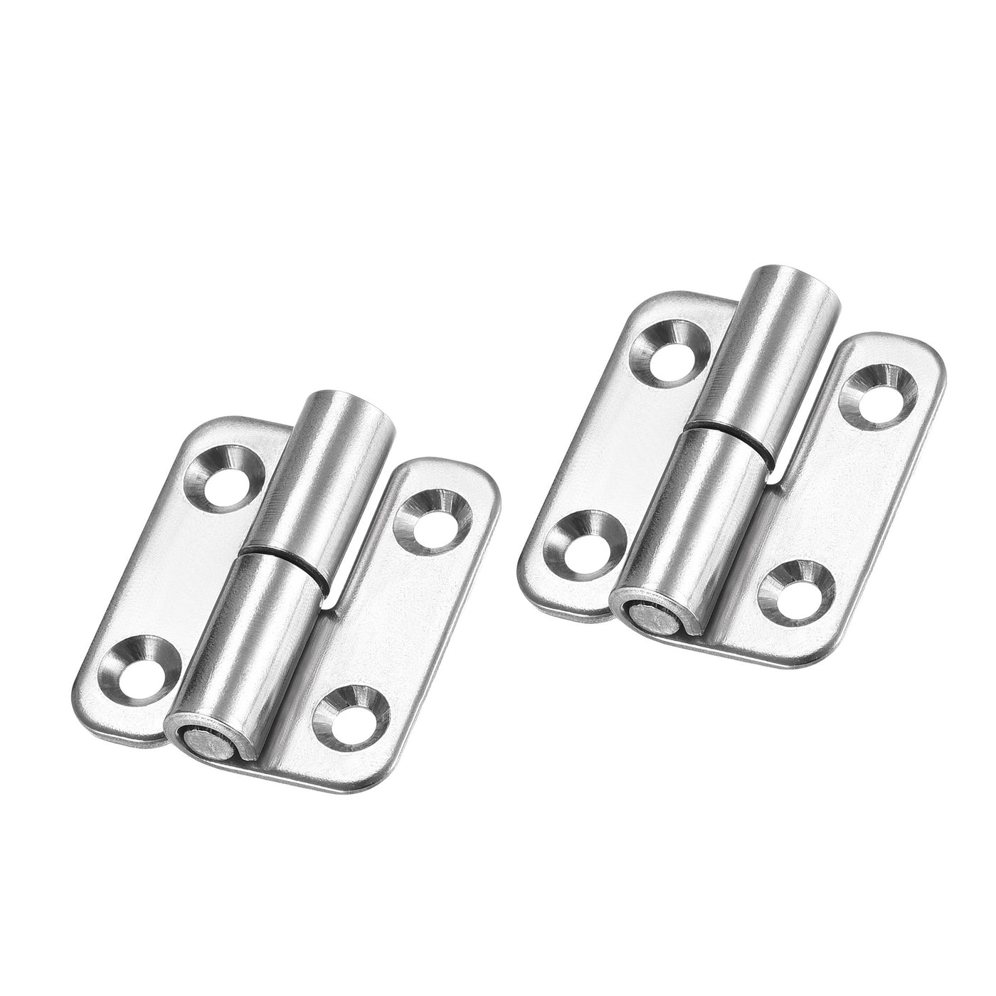 uxcell Uxcell Lift Off Hinge , Right Handedness Mini Stainless Steel Hinge Detachable Slip Joint Small Flag Hinges 37mm Long 33mm Open Width 2pcs