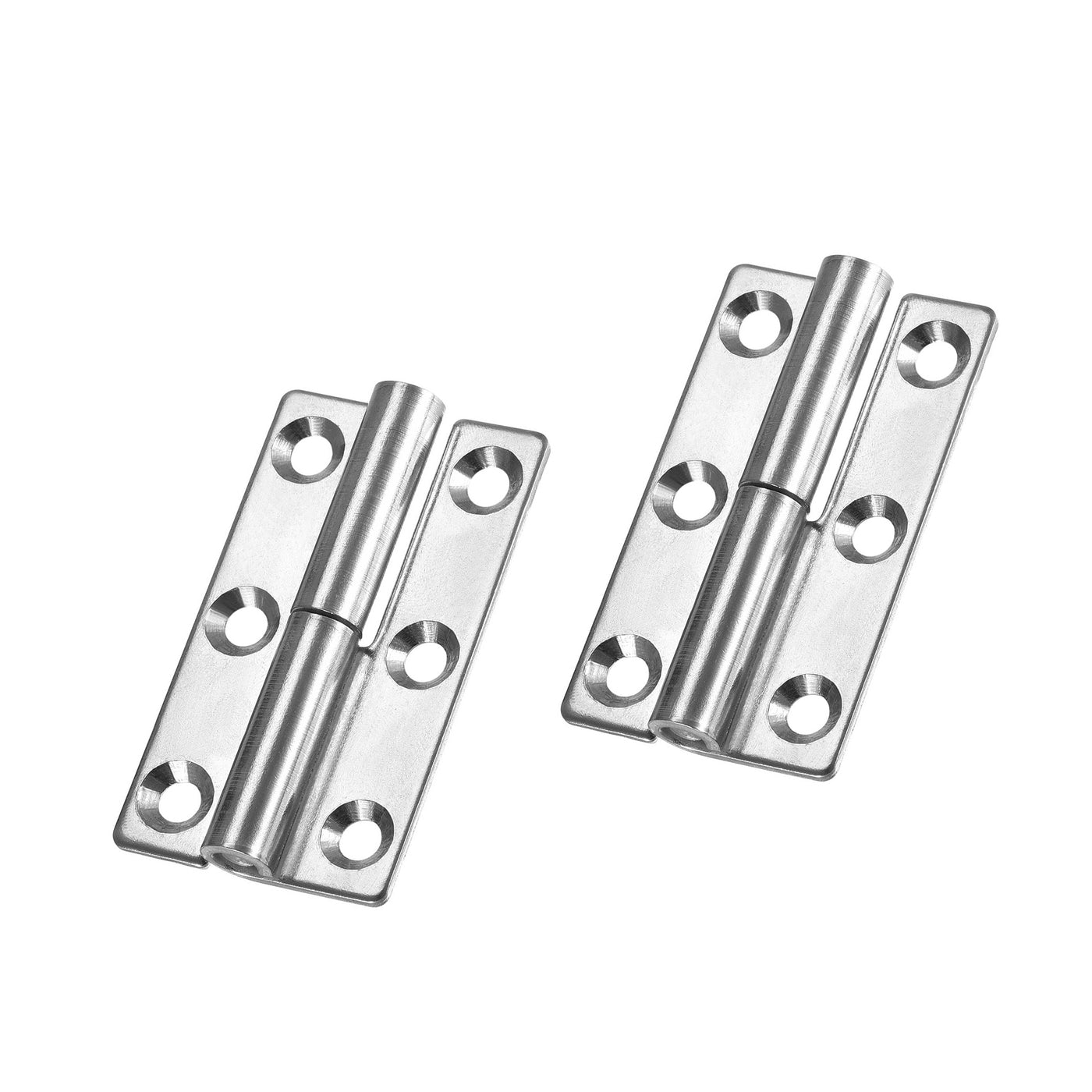 uxcell Uxcell Lift Off Hinge , Right Handedness Mini Stainless Steel Hinge Detachable Slip Joint Small Flag Hinges 64mm Long 37mm Open Width 2pcs
