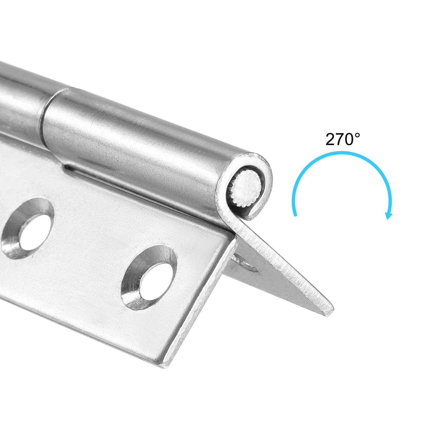 uxcell Uxcell Lift Off Hinge , Right Handedness Mini Stainless Steel Hinge Detachable Slip Joint Small Flag Hinges 75mm Long 50mm Open Width