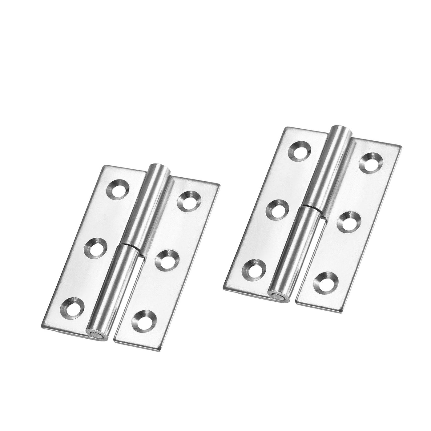 uxcell Uxcell Lift Off Hinge , Right Handedness Mini Stainless Steel Hinge Detachable Slip Joint Small Flag Hinges 75mm Long 50mm Open Width 2pcs