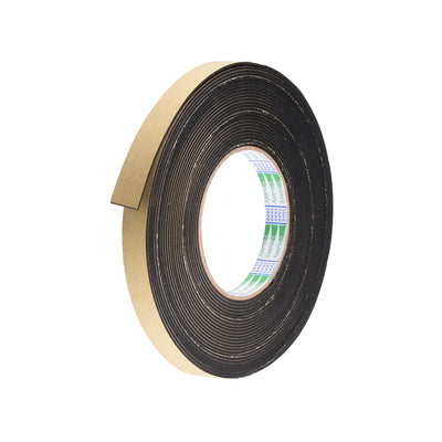 Harfington Uxcell 2pc Sealing Foam Tape 15mmx1.5mmx10m Self Adhesive Weather Strip for Window Door