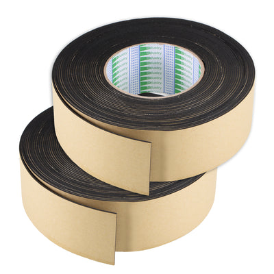 Harfington Uxcell 2pc Sealing Foam Tape 50mmx1.5mmx10m Self Adhesive Weather Strip for Window Door