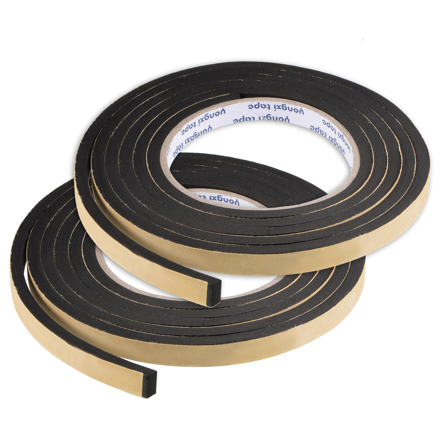 uxcell Uxcell 2pcs Sealing Foam Tape 10mmx5mmx2m Self Adhesive Weather Strip for Window Door