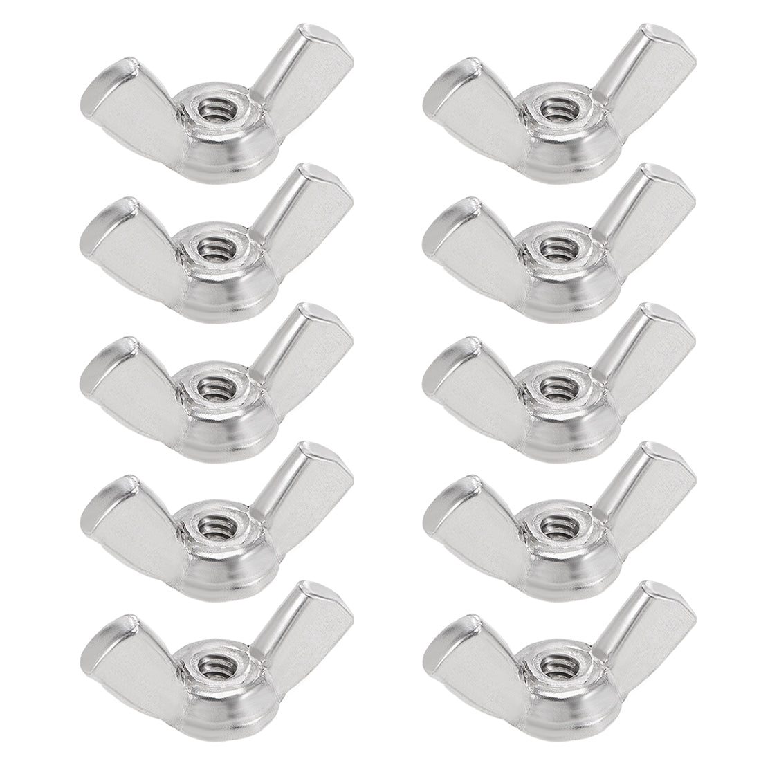 Uxcell Uxcell #6-32 Wing Nuts 304 Stainless Steel Shutters Butterfly Nut 10pcs