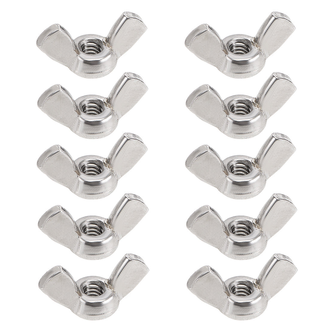 uxcell Uxcell #8-32 Wing Nuts 304 Stainless Steel Shutters Butterfly Nut 10pcs