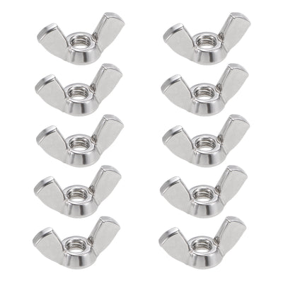 Harfington Uxcell #10-32 Wing Nuts 304 Stainless Steel Shutters Butterfly Nut 10pcs