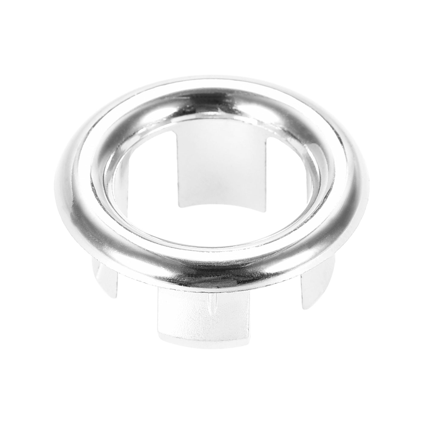 uxcell Uxcell Sink Basin Trim Overflow Cover Insert in Hole Ring Covers Caps Silver Tone 6pcs
