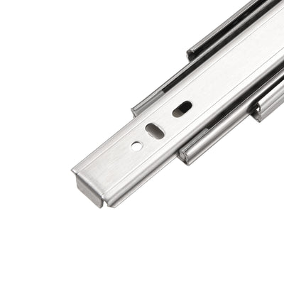 Harfington Uxcell 11.8Inch Drawer Slides , Full Extension Ball Bearing Slide Track Rail 35mm Wide 3 Sections 100lb Capacity Silver Tone , 1 Pair