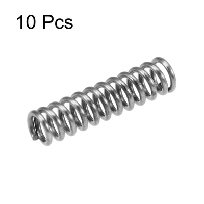 Harfington Uxcell Compressed Spring,5mmx0.8mmx20mm Free Length,35.3N Load Capacity,Gray,10pcs