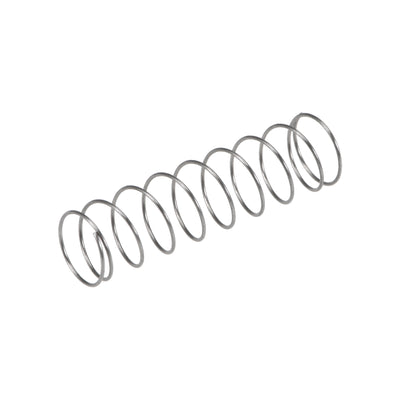 Harfington Uxcell Compressed Spring,8mmx0.4mmx30mm Free Length,1.1N Load Capacity,Gray,30pcs