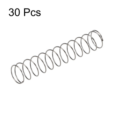 Harfington Uxcell Compressed Spring,8mmx0.4mmx40mm Free Length,1.1N Load Capacity,Gray,30pcs