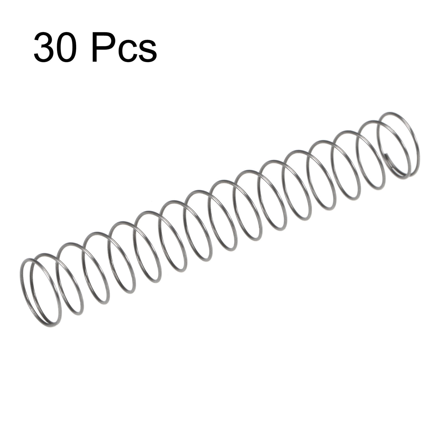 uxcell Uxcell Compressed Spring,8mmx0.4mmx50mm Free Length,1.1N Load Capacity,Gray,30pcs