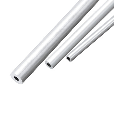 Harfington Uxcell 6063 Aluminum Tube, 3mm 4mm 5mm OD x 2mm Inner Dia 300mm Length Seamless Round Pipe Tubing, Pack of 3