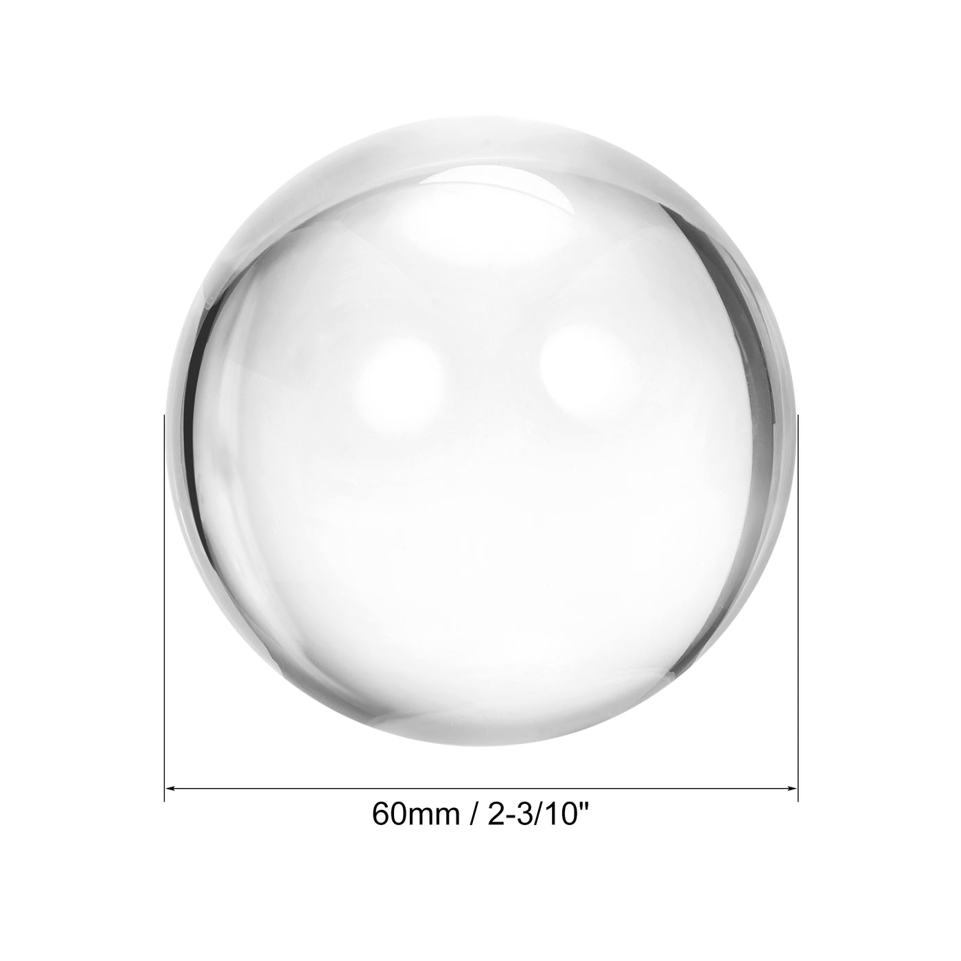 Uxcell Uxcell Clear Acrylic Contact Juggling Ball 3-1/8"- 80mm, with 120x140mm Ball Bag