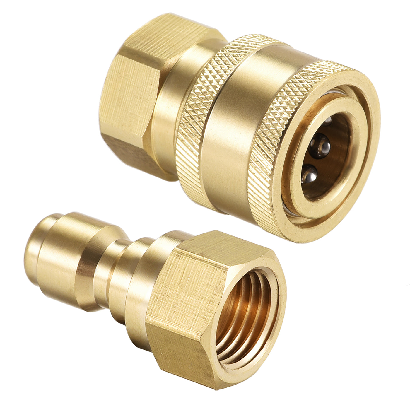uxcell Uxcell Brass Quick Connectors Set M14x1.5 Female Thread