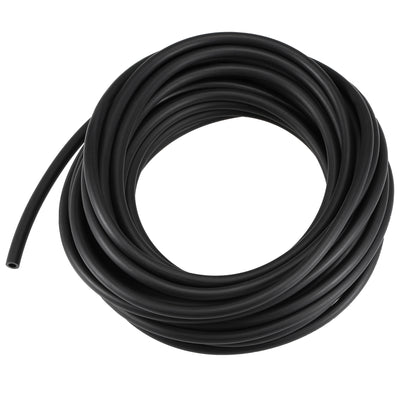Harfington Uxcell Fuel Line Hose 3mm ID 5mm OD 26ft Oil Line & Fuel Pipe Rubber Water Hose Black