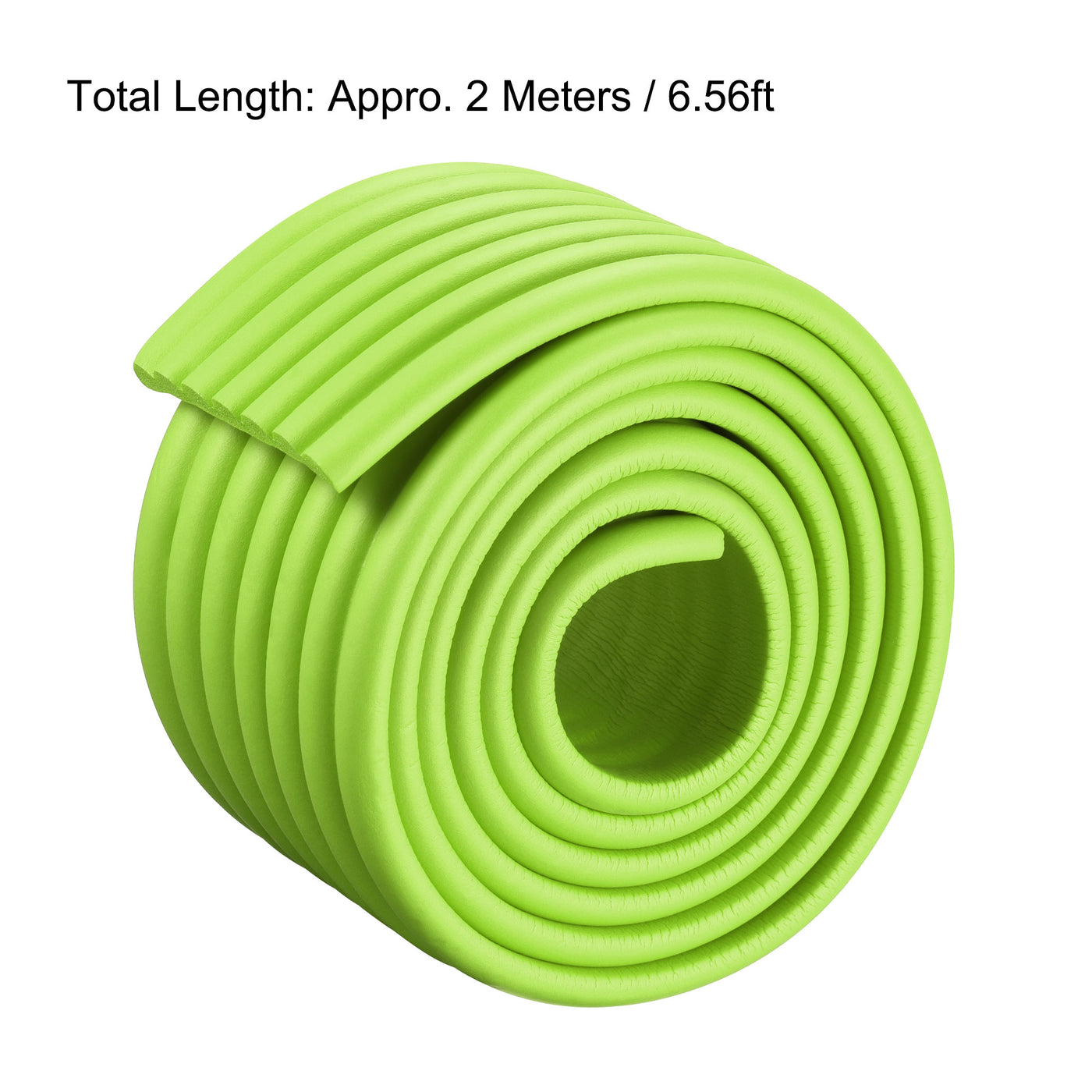uxcell Uxcell Furniture Table Edge Protectors W-Shape Soft NBR Anti-collision Strip with Tape, 2 Meters Length Green, 2pcs
