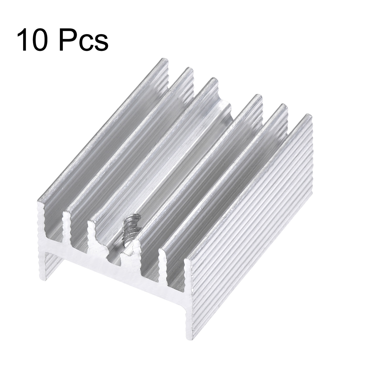 uxcell Uxcell 22x15x10mm TO-220 Aluminum Heatsink for Cooling MOSFET Transistor Diodes 10pcs