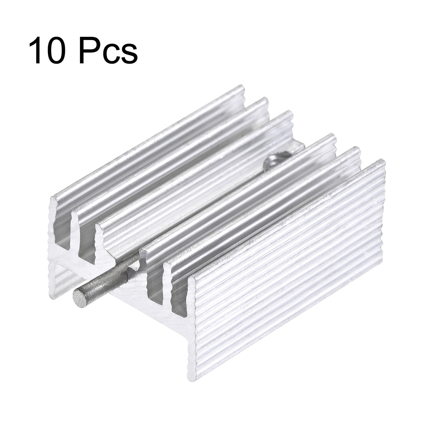 uxcell Uxcell 21x15x10mm TO-220 Aluminum Heatsink for Cooling MOSFET Transistor Diodes with a Support Pin 10pcs