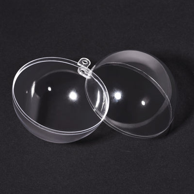 Harfington Uxcell 5pcs 90mm Clear Plastic Ornaments Ball