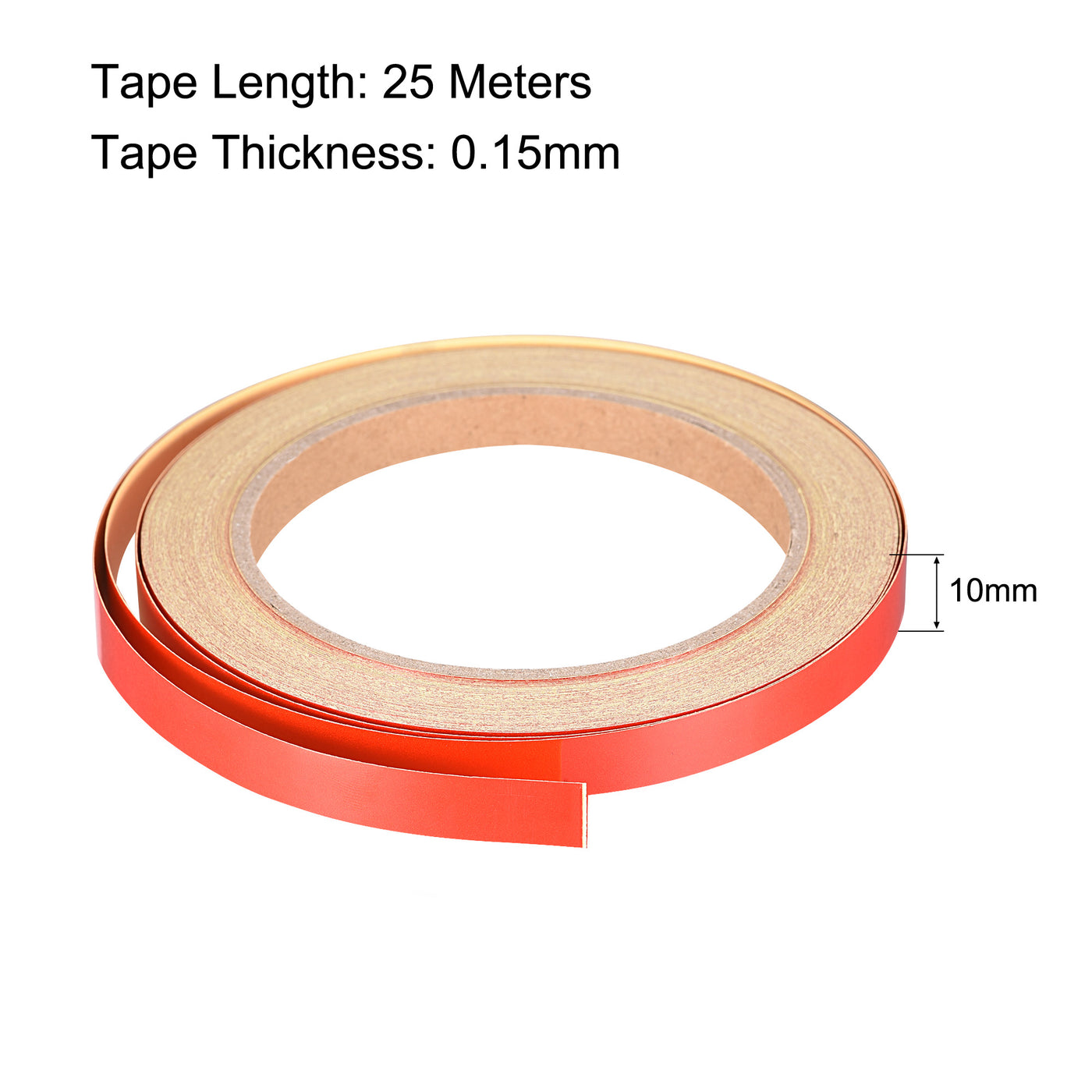 Uxcell Uxcell Reflective Tape Red,  10mm x 25m, Outdoor Waterproof Warning Tape For Bikes, RV, and Boat Striping Marking