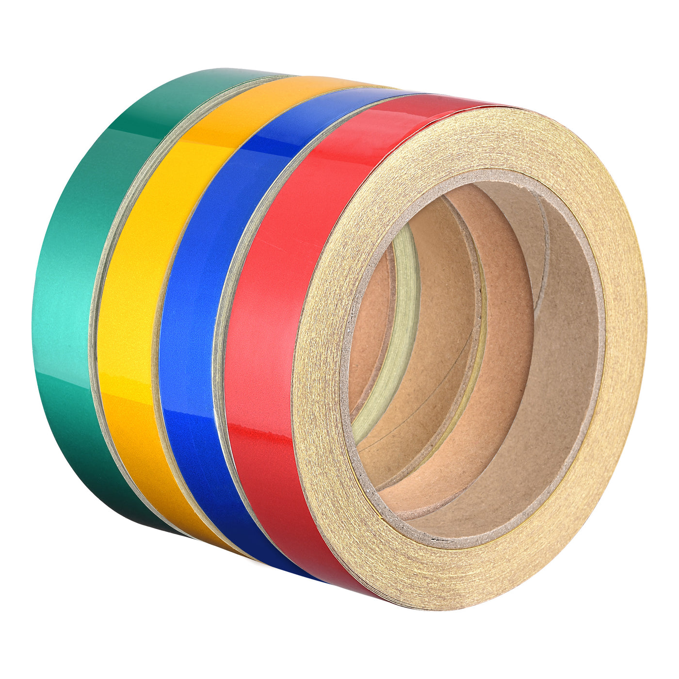uxcell Uxcell Reflective Tape Red Green Yellow Blue, 20mm x 25m, Outdoor Waterproof Warning Tape For Bikes, RV, and Boat Striping Marking