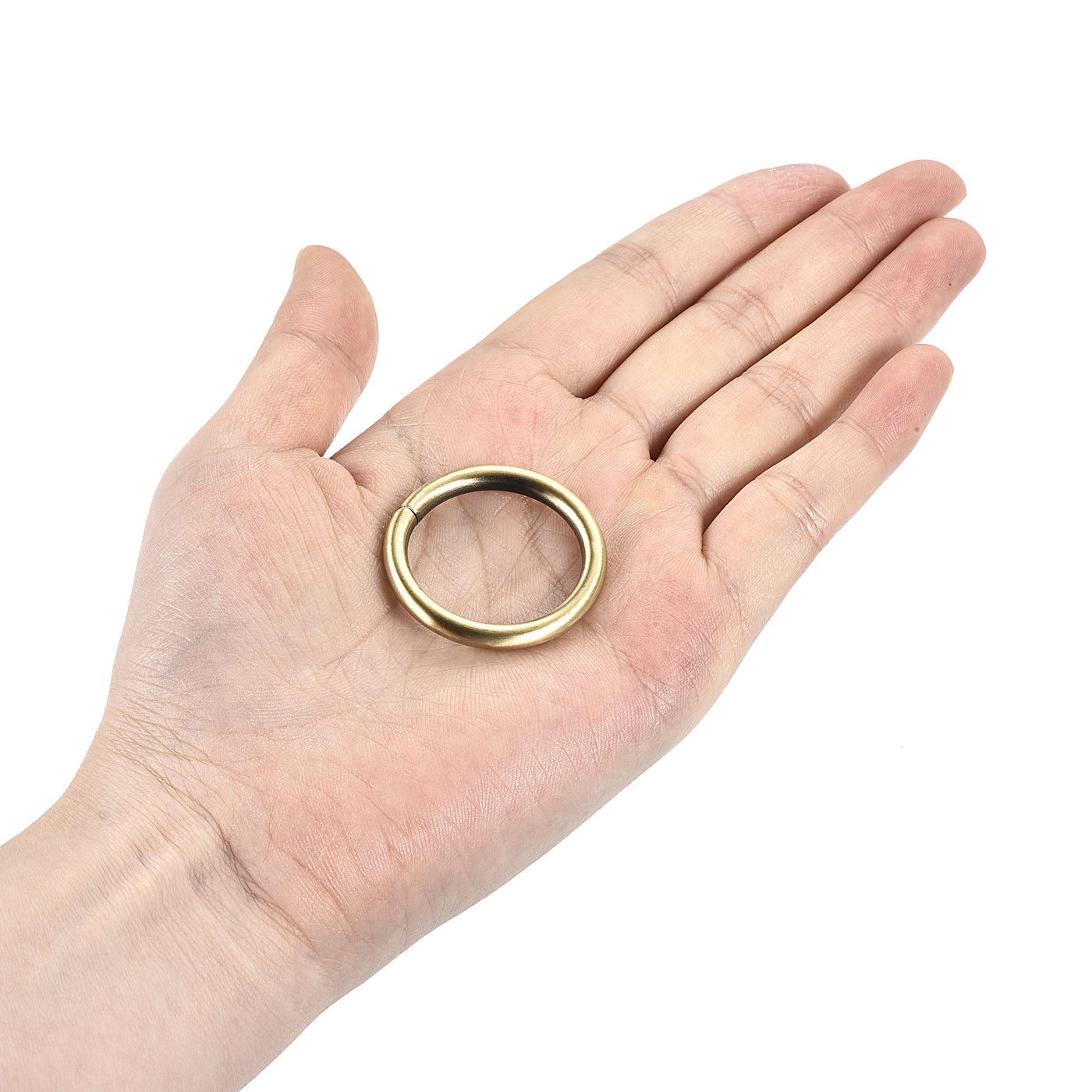 uxcell Uxcell Metal O Ring 25mm ID 3.8mm Thickness Non-Welded Rings Bronze Tone 10pcs