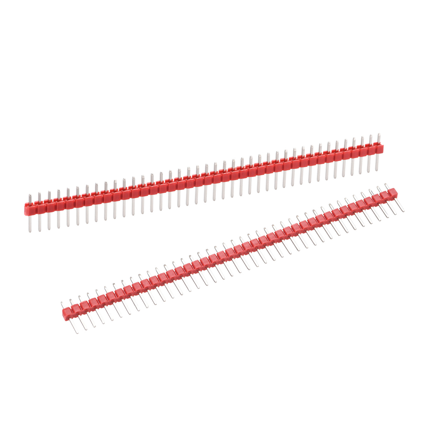uxcell Uxcell 20pcs Male Pin Header,40 Pin 2.54mm Straight Single Row PCB Pin Strip,Red