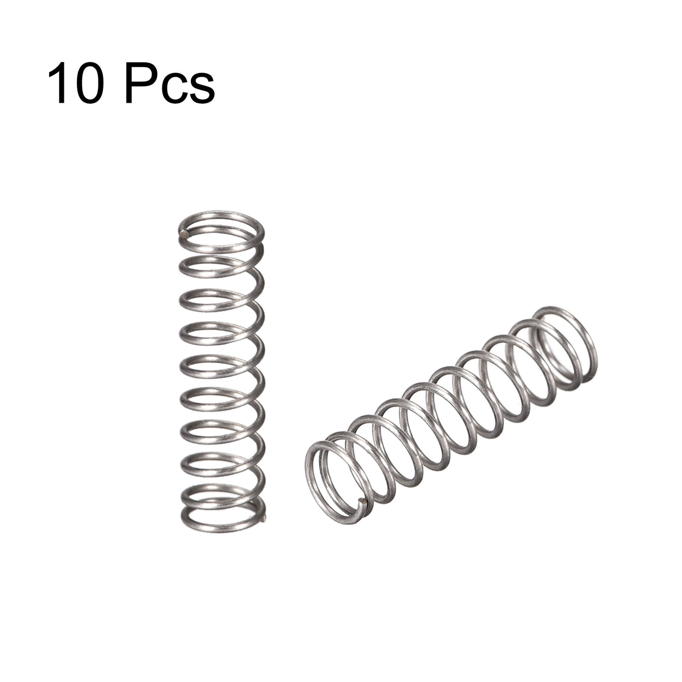 uxcell Uxcell Compressed Spring,4mmx0.4mmx15mm Free Length,7.1N Load Capacity,Gray,10pcs