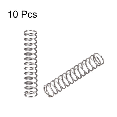 Harfington Uxcell Compressed Spring,4mmx0.4mmx20mm Free Length,7.1N Load Capacity,Gray,10pcs