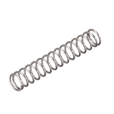 Harfington Uxcell Compressed Spring,4mmx0.4mmx25mm Free Length,7.1N Load Capacity,Gray,10pcs