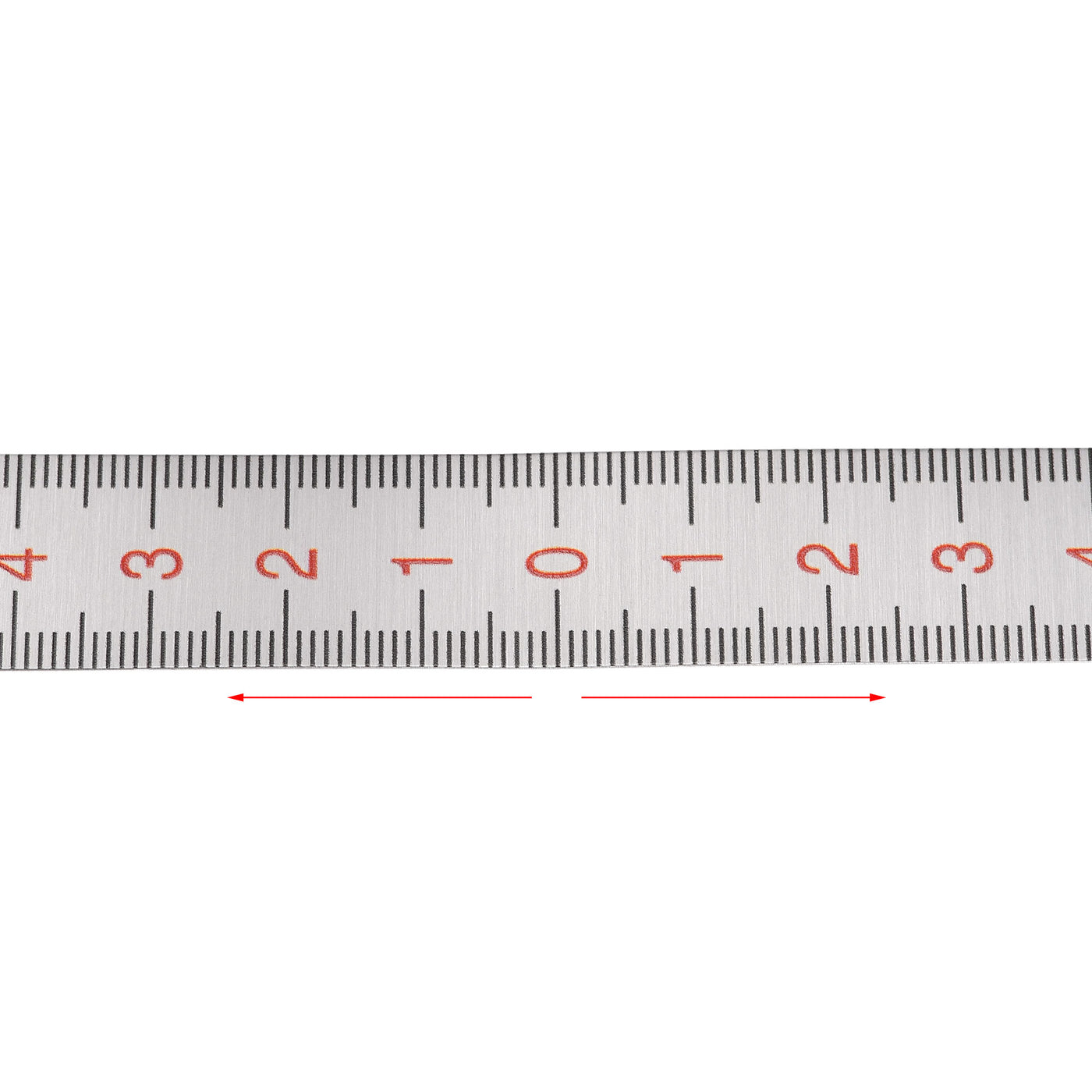 uxcell Uxcell Center Finding Ruler 60mm-0-60mm Table Sticky Adhesive Tape Measure, Aluminum Track Ruler with Holes, (from the middle).